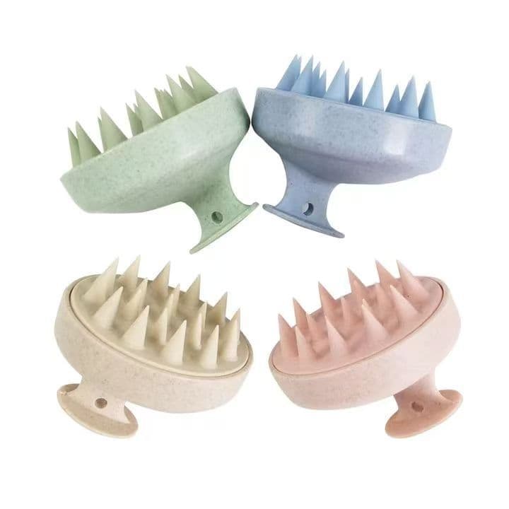 Premium Silicone Straw Hair Washing Brush Scalp Massage Comb Home Use Hair Brush Comfortable Grip Easy to Clean for General Use