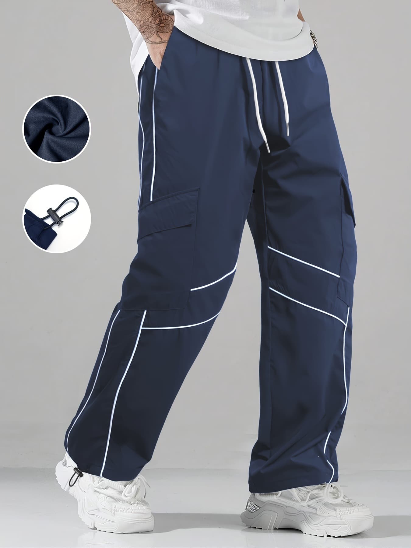 P 35991 Men's Striped Casual Pants