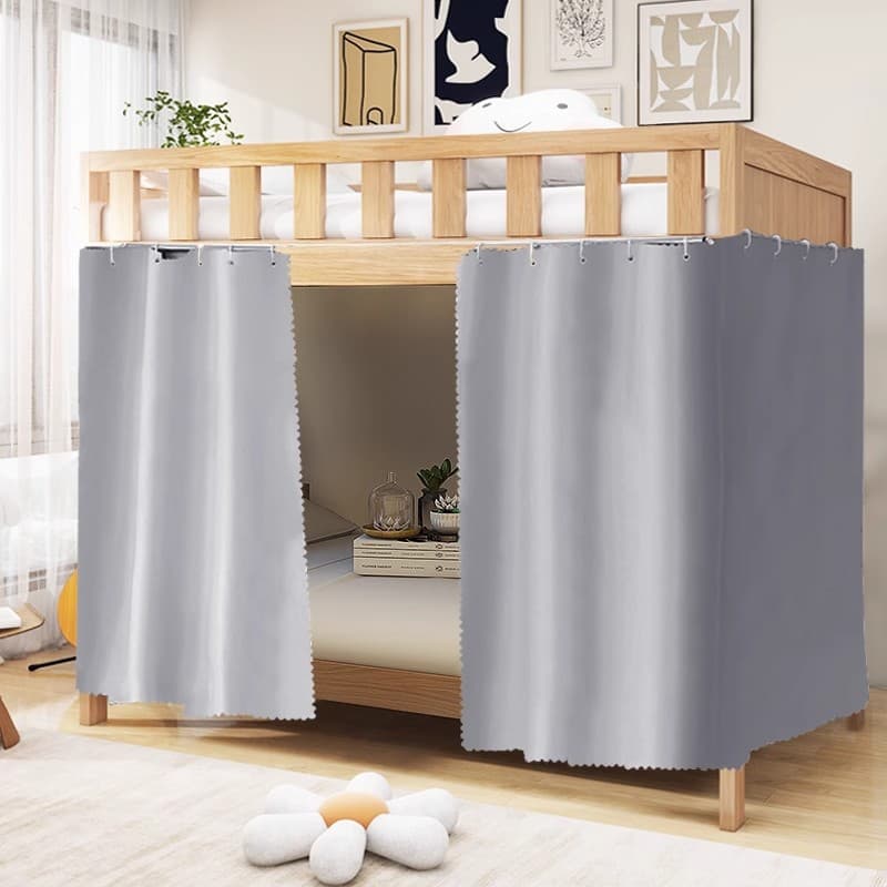 Blackout Bed Curtain for Dormitory Students, Thickened Curtain for Upper and Lower Bunk Beds, Desk Privacy Screen