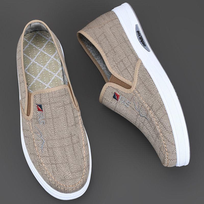 Canvas Shoes for Men, Durable, Slip-Resistant, Breathable, Odor-Free, Authentic Soft Sole, Casual Cloth Shoes for Young Men