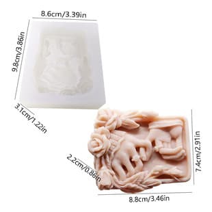 Hand-in-Hand Rose Silicone Mold for Cake Baking, Epoxy Resin, Scented Gypsum Candle, DIY Handmade Soap Mold