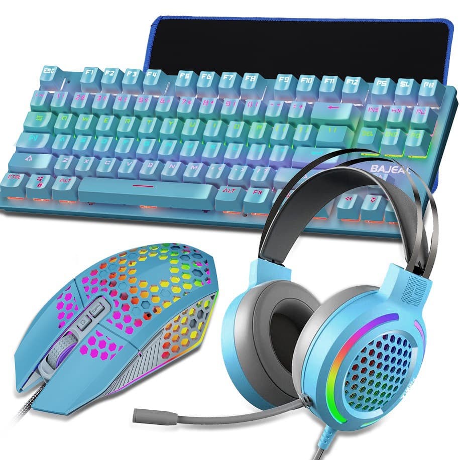 Mechanical Keyboard Mouse 7.1 USB Headset Mouse Pad Speaker Keyboard Mouse 4-in-1 5-in-1 Gaming RGB Gaming Set