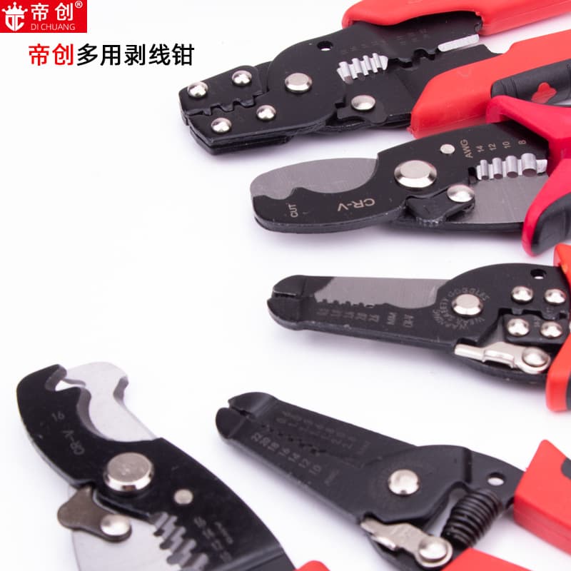 Dichuang Brand Wire Stripper Multi-functional Electrician Crimping Pliers Wire Stripping Cable Scissors Peeler Hardware