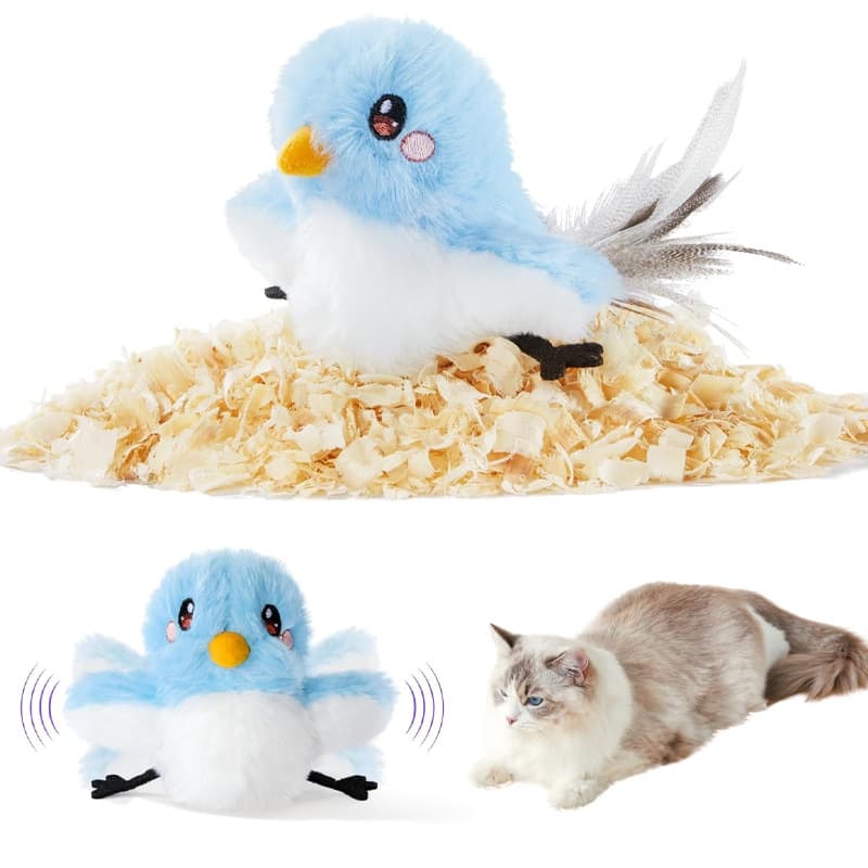 Cat Toy Flapping Bird Customize Kitten Toys Touch Activated