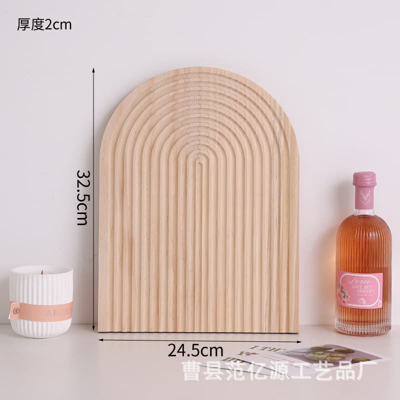 Ins-style creative irregular wooden tray, decorative tray, Japanese-style desktop aromatherapy tray, storage snack tray