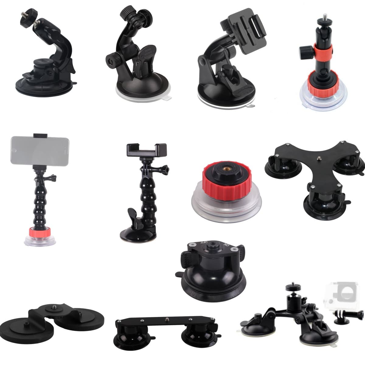 Vacuum Suction Camera Mount for Car, DSLR, Lightweight Camcorder, Monitor, Magnetic Suction Cup