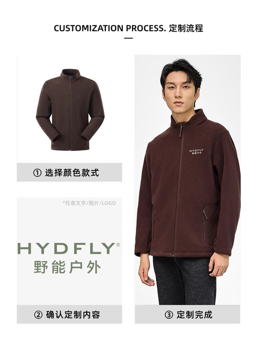 Winter Stand Collar Thickened Cross-border Jacket Outdoor Sports Workwear Jacket Men's High-end Fleece Custom