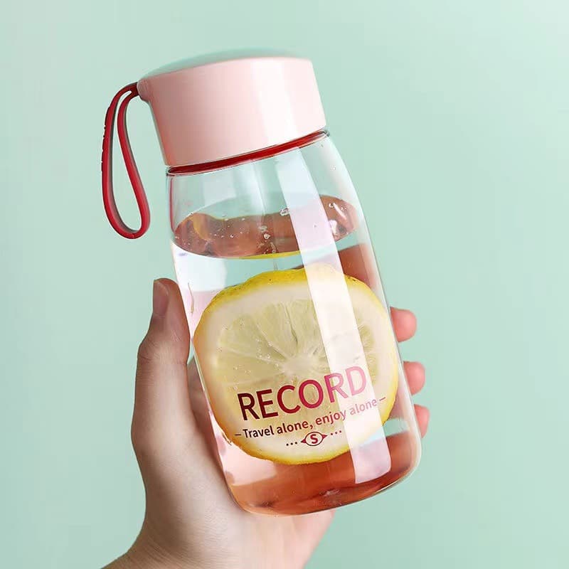 Cute Tumbler for Girls and Students, Simple Portable Summer Transparent Plastic Water Cup, Leak-proof Space Cup