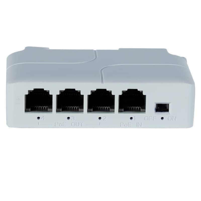 Fast Ethernet POE Extender 1 to 2/3/4 Splitter, Gigabit POE Repeater in Series, Waterproof