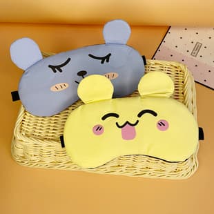 Sleep Eye Mask Cartoon Cute Funny Ice Pack Hot Compress Relieve Eye Fatigue Student Adjustable