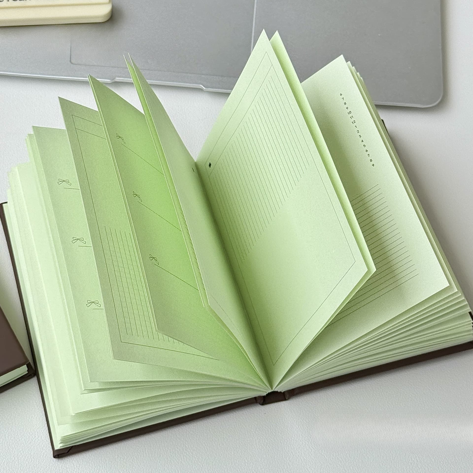 Korean-style Strawberry Mint Raw Chocolate 6 Hardcover Notebook Simple High-value Student Planner Schedule Notebook