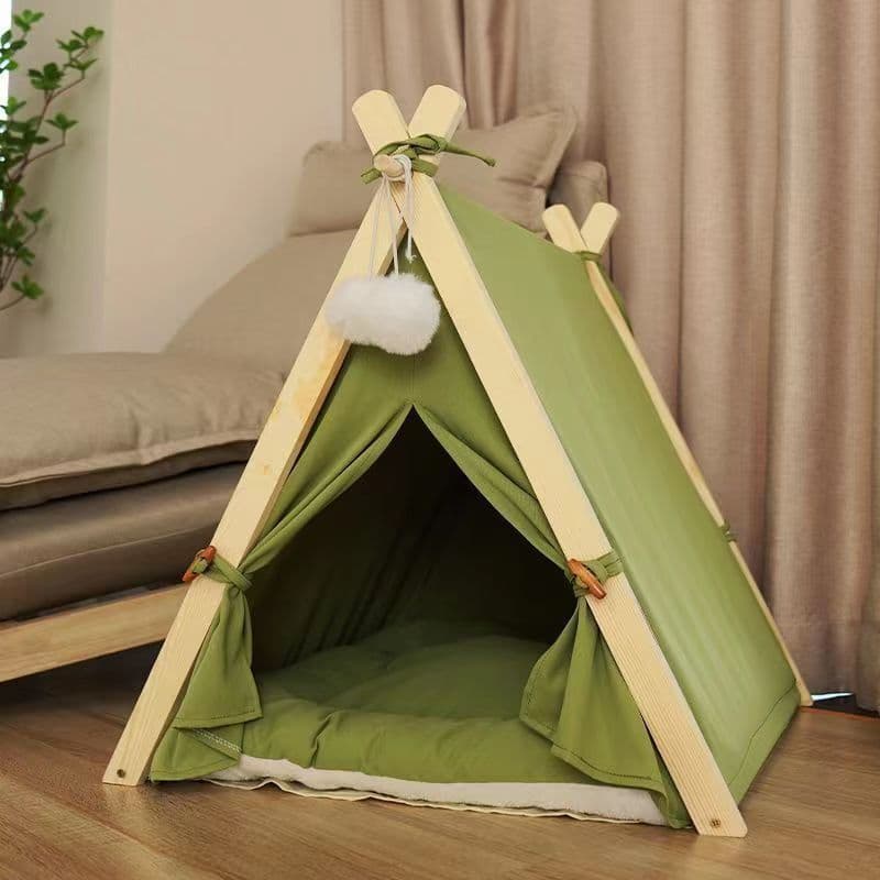 Cat and dog bed, all-season, winter warm pet tent, removable and washable enclosed indoor Teddy cat bed.