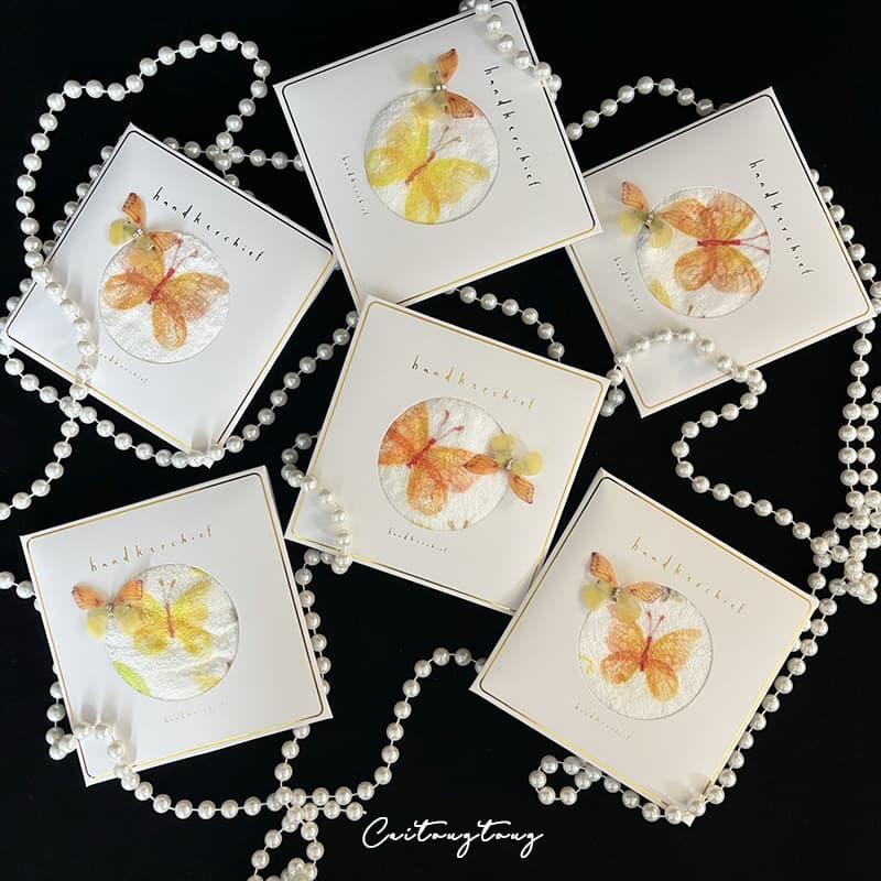 Original Niche 3D Butterfly Coral Fleece Wedding Souvenir Towel, Beauty Industry Opening Creative Towel Gift