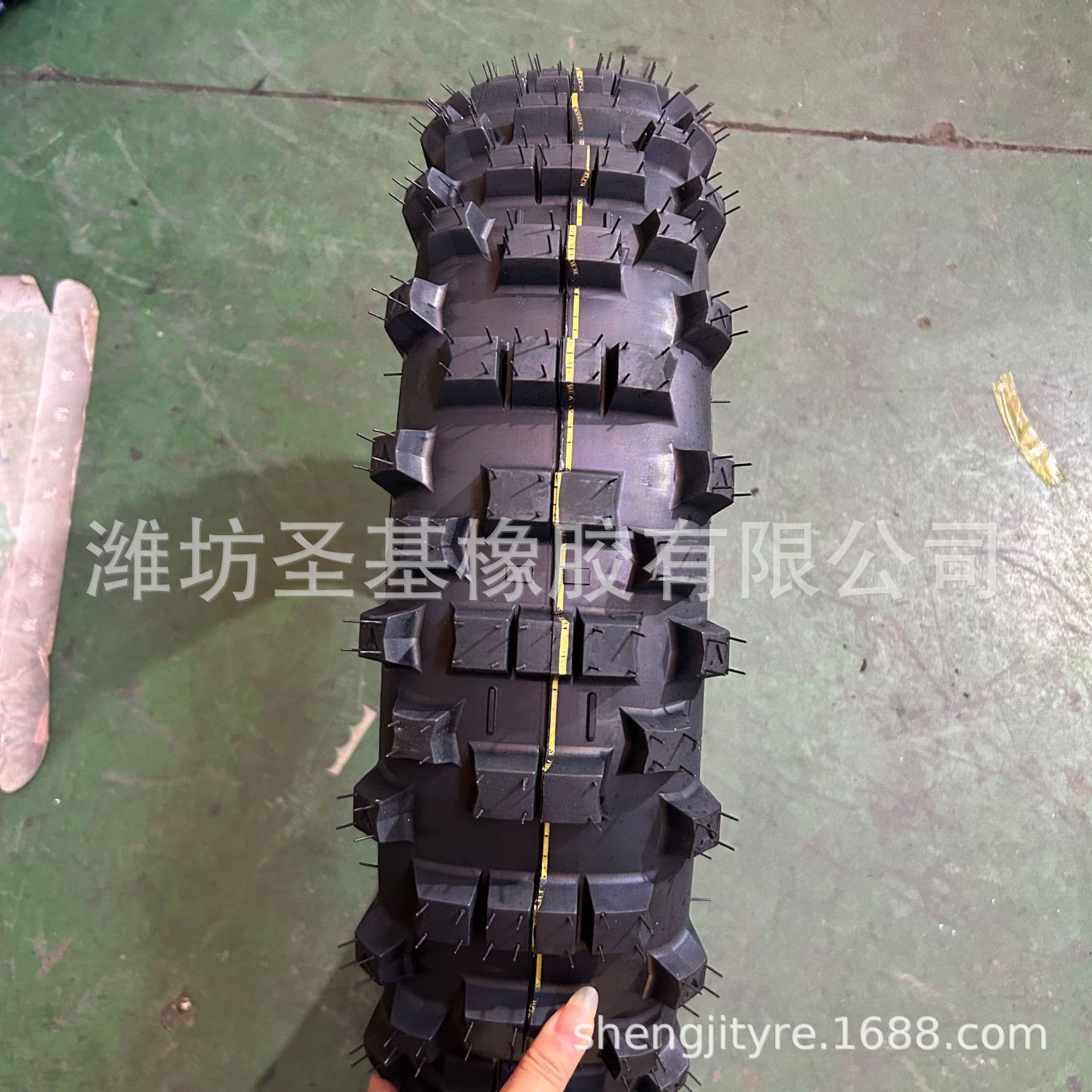 Factory Wholesale Off-Road Motorcycle Tire Outer Tire 140/80-18 SS-100B Yellow Line