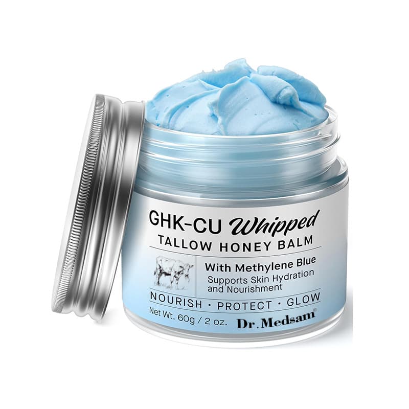 GHK Cu Blue Copper Peptide Tallow Cream Moisturizing Cream Cross-border Customized Copper Tripeptide Blue Tallow Honey Cream TK Hot Style