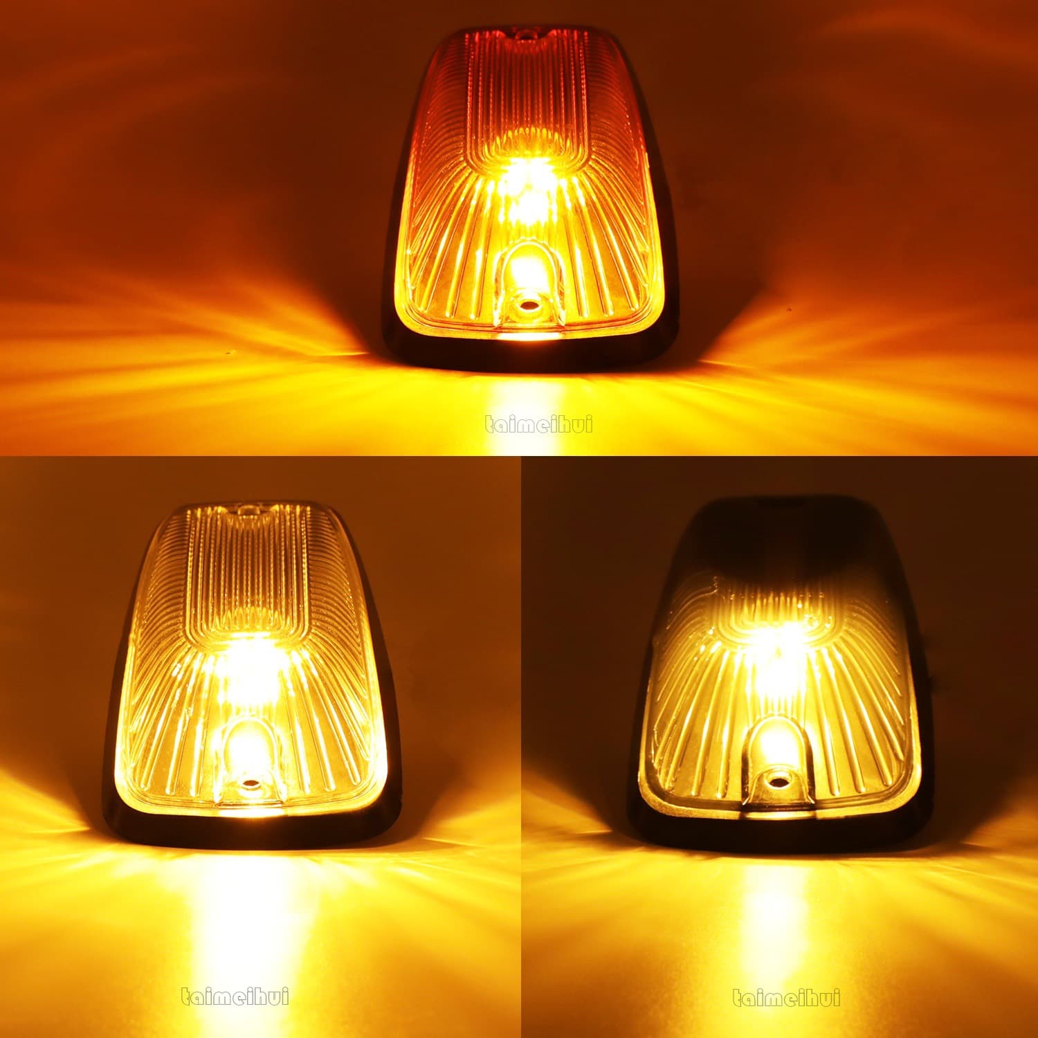 5-Pack Yellow LED Pickup Truck Roof Lights 12V for Chevrolet GMC