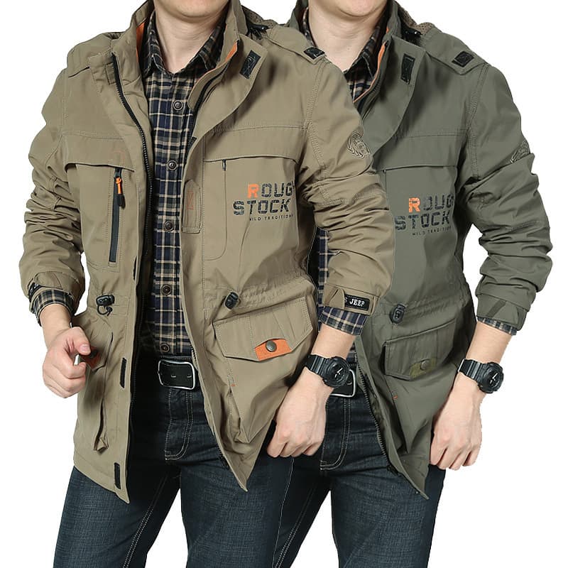 2026 Spring/Autumn Men's Casual Outdoor Military Jacket Quick-Dry Hiking Coat Thin Men's Jacket 086 Waterproof