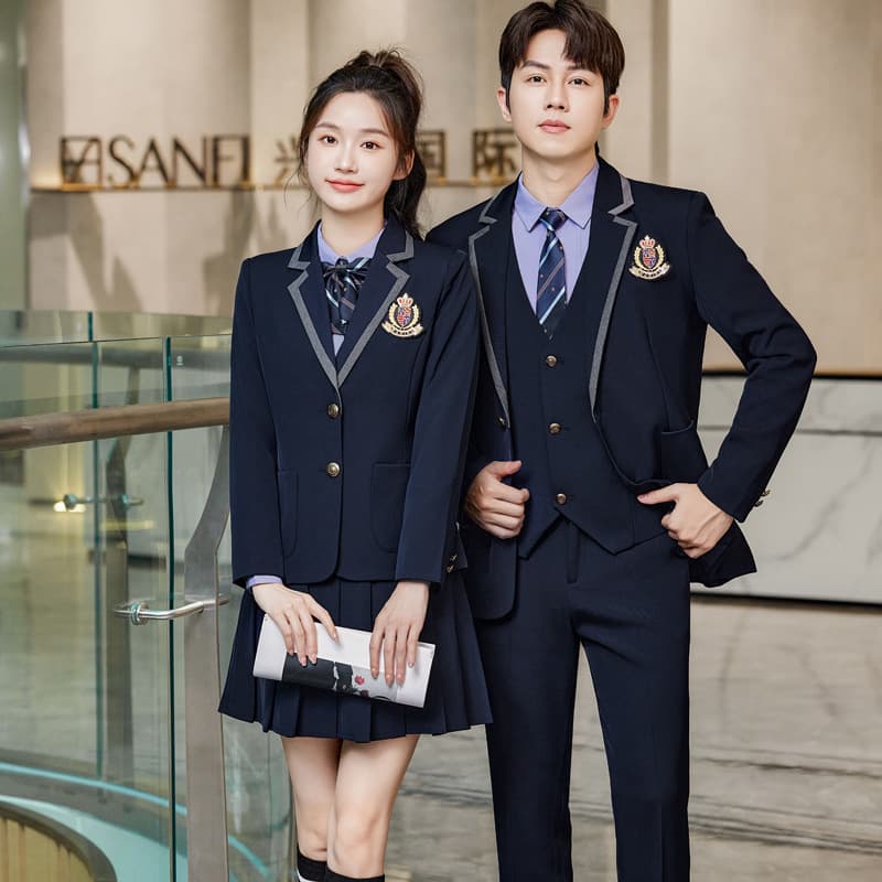 School Style Uniform Set for Middle and High School Students, Teaching Institution Workwear, Kindergarten Administrative Suit and Skirt Set