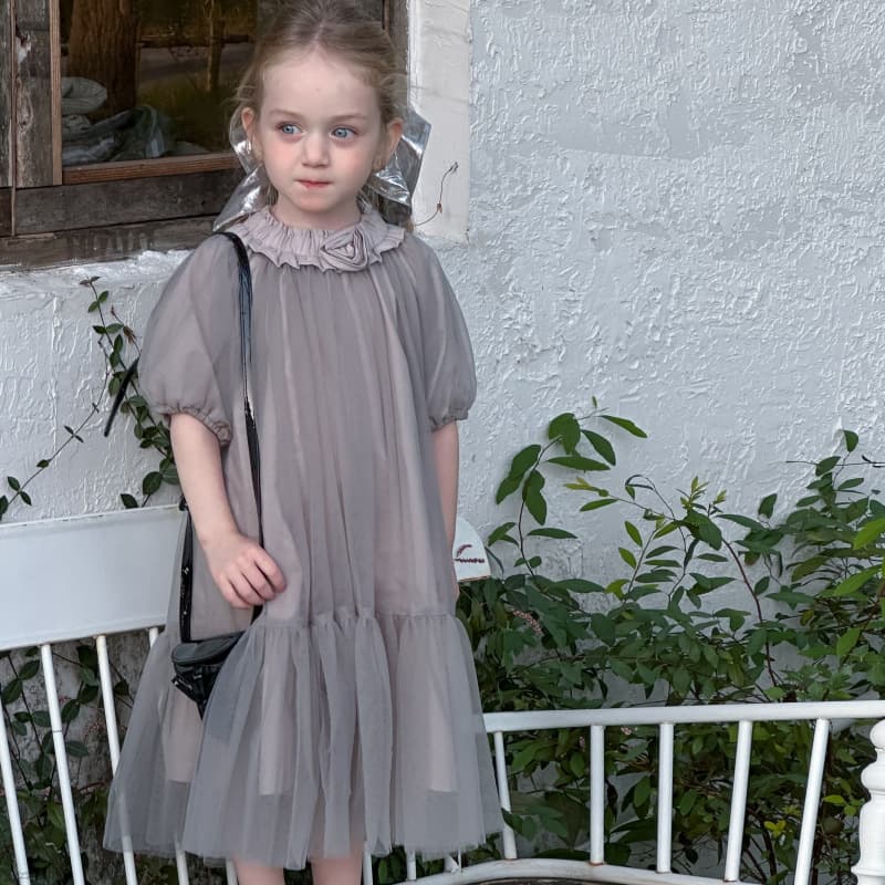 Korean Children's Dress for Girls Summer 2026 New Korean Style Tulle Dress Elegant Gown Princess Dress