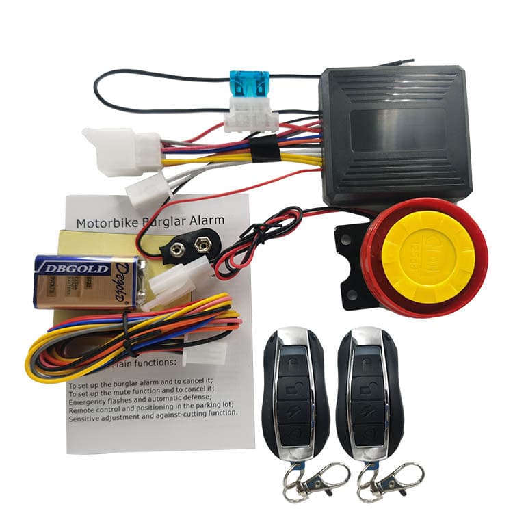 12V Motorcycle One-Way Anti-Theft Alarm, Motorcycle Remote Control Alarm Siren Wholesale Cross-Border Supply Kit