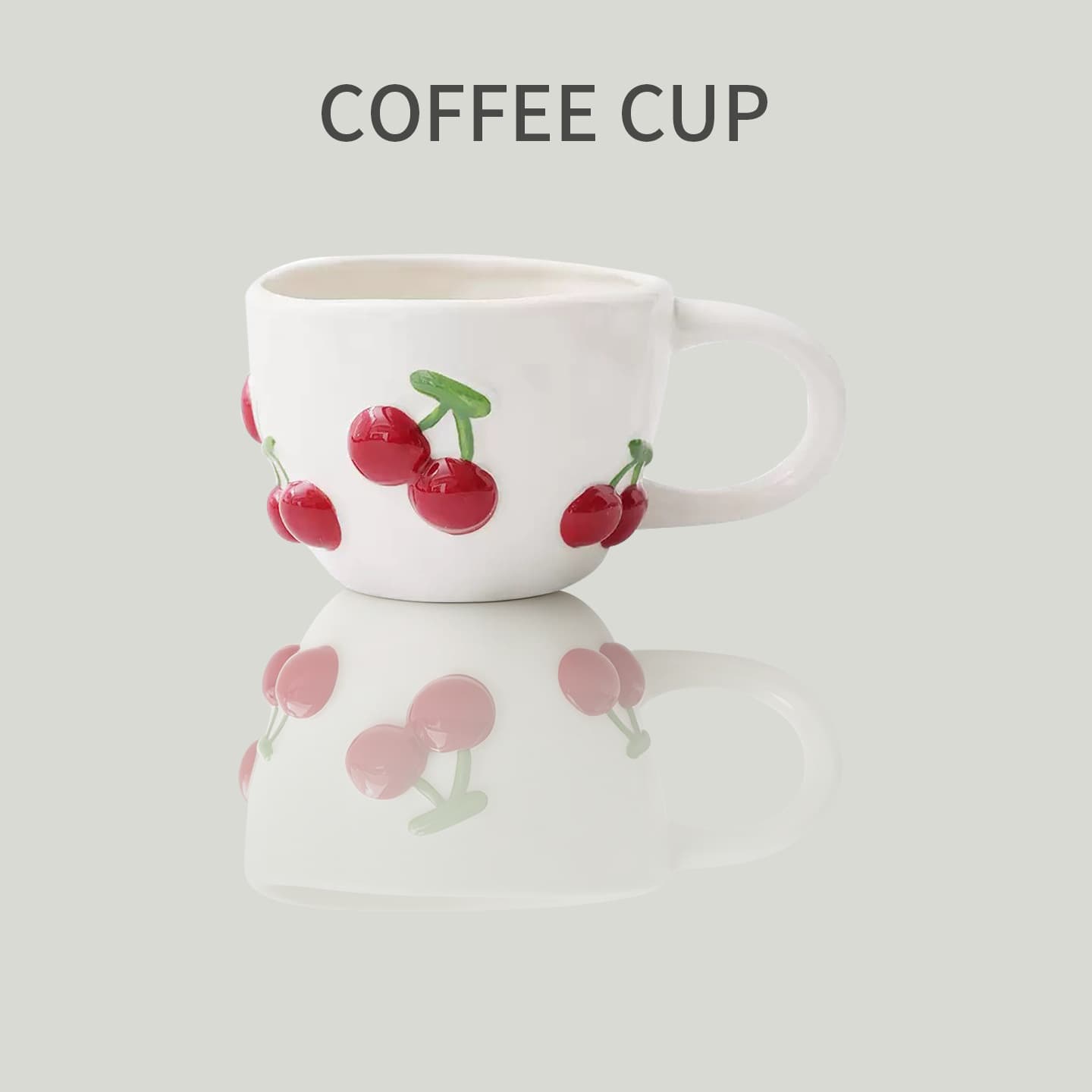 Cross-border TEMU popular cherry pumpkin fruit mug ceramic cup for women cute creative home breakfast cup water cup