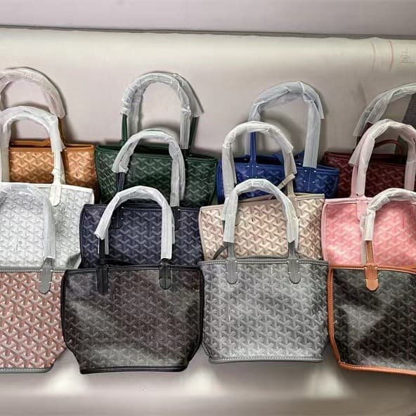 Goya Dog Tooth New Women's Bag Vegetable Basket Shoulder Tote Bag Classic Double-Sided Letter Shopping Bag Casual Handbag