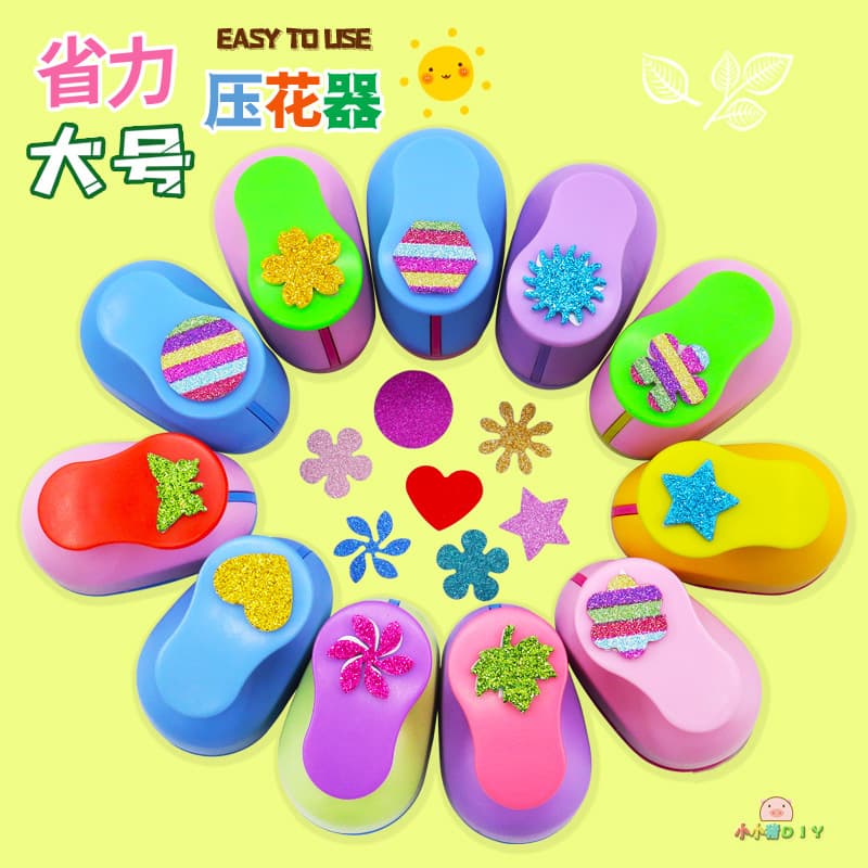 Kamei Large Labor-Saving Embossing Device Handmade DIY Spiral Round Hexagonal Four-Leaf Love Printing Machine