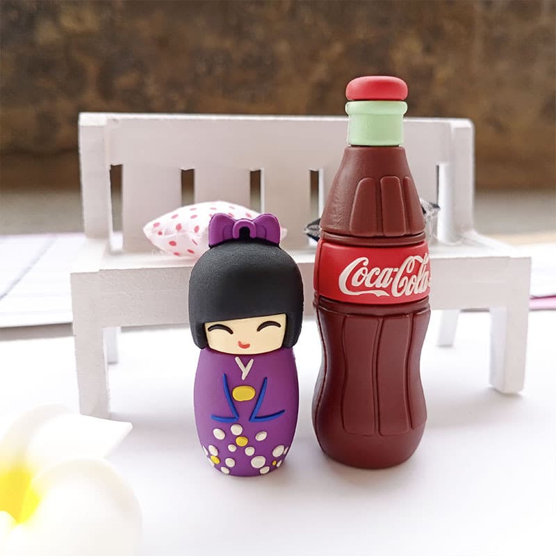 3D Silicone Multicolor USB Drive Case, Drop Glue Small Cartoon USB Drive Case, Silicone USB Drive Shell, PVC Soft Rubber USB Drive Case