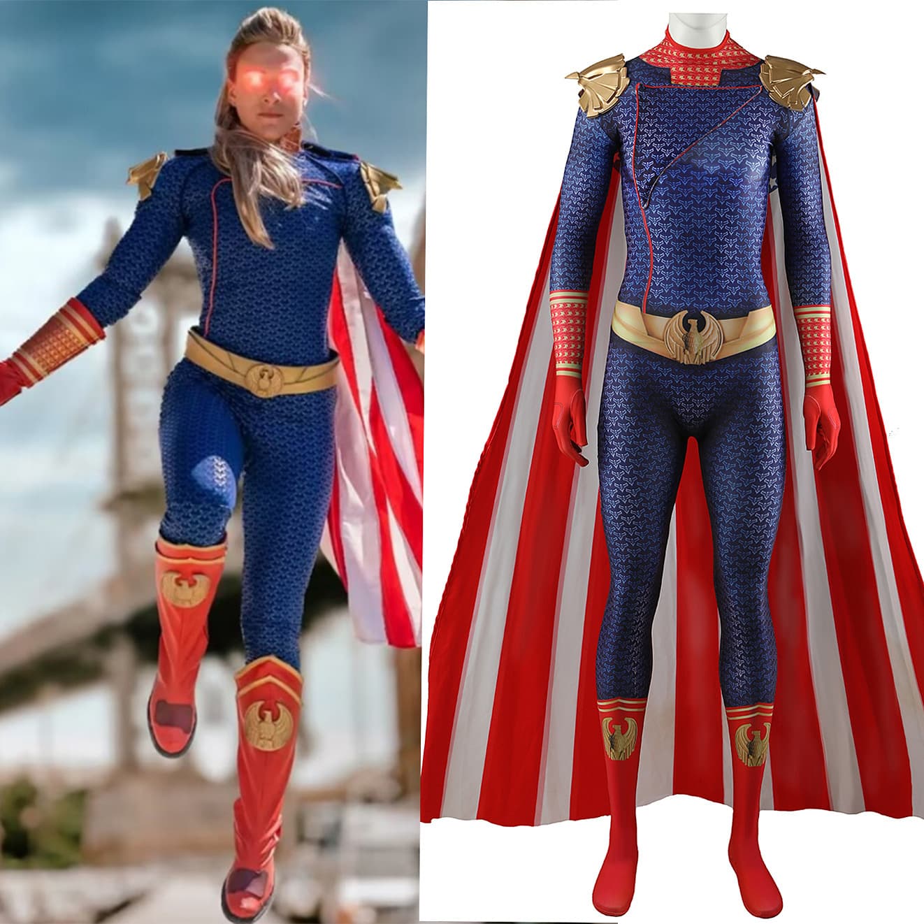 TV Series The Boys Season 4 Female Homelander Cosplay Costume Halloween Cosplay Outfit The Boys