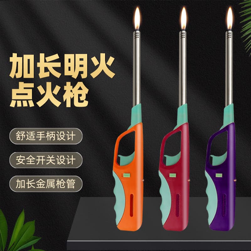 Supply 610-type dual-color open flame torch lighter igniter extended lighter manufacturer direct wholesale