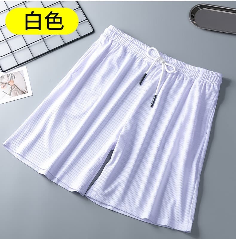 Men's Loose Casual Ice Silk Shorts for Summer, Wholesale, Street Stall, Big Size, Mid-Length Sports Shorts