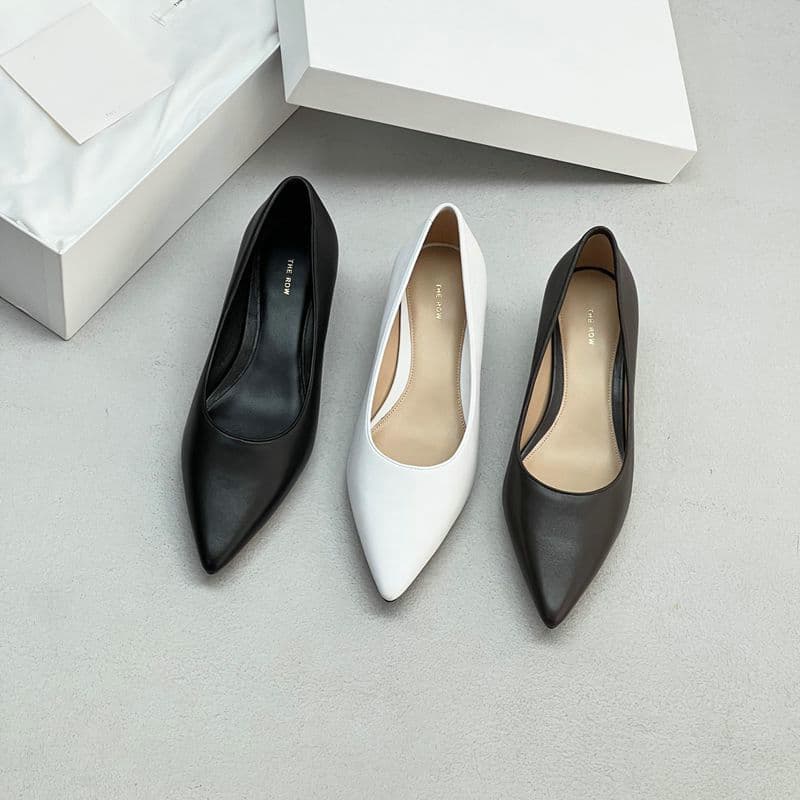 Top Quality from Dongguan! French Retro Pointed-Toe Kitten Heel Shoes, Shallow Mouth Granny Shoes for Commuting, Work High Heels