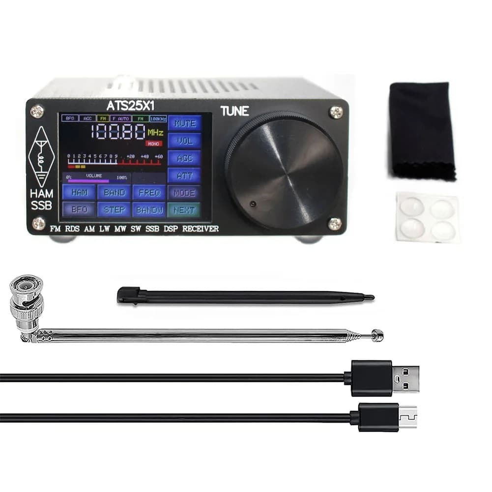 ATS25X1 Upgraded Version 2.4-Inch Touch Screen Full-Band Radio Receiver FM LW MW SSB