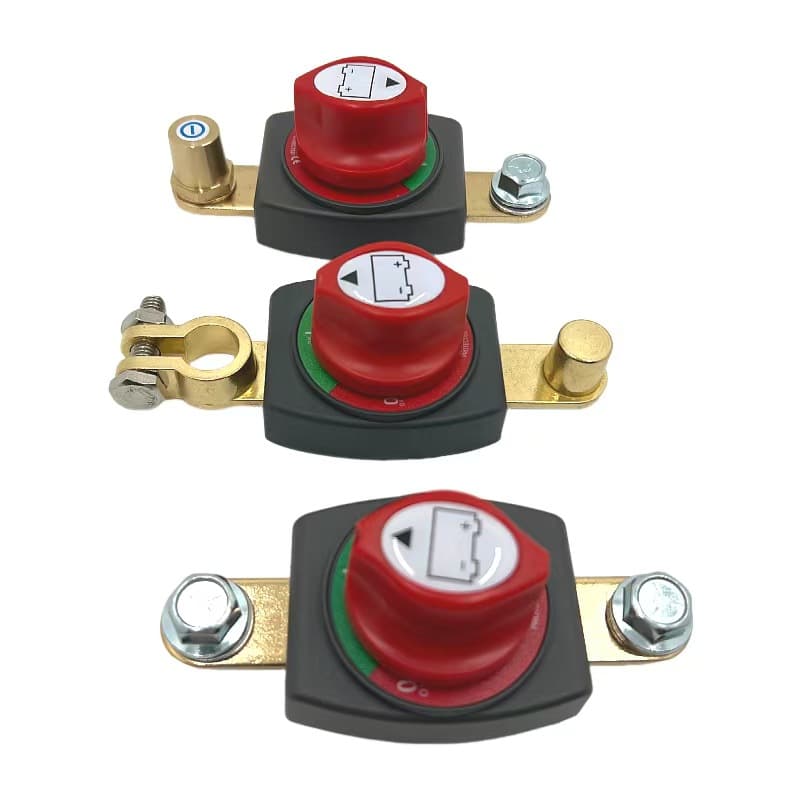 New Detachable Brass Battery Terminal Disconnect Switch with Integrated Connector, Car Modification Extension Accessory, High Current Power