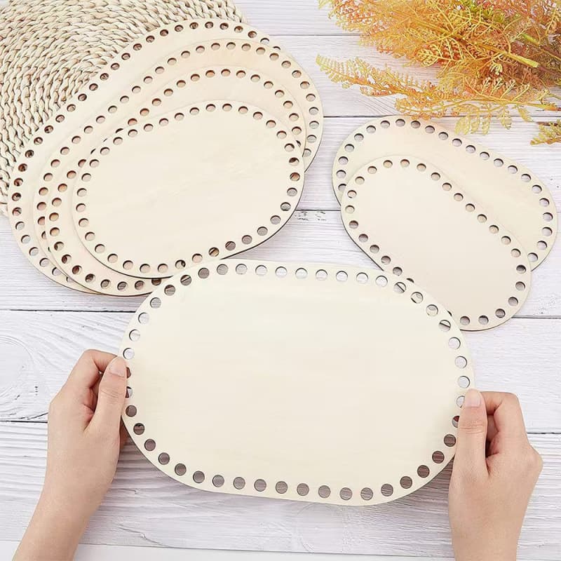 Wooden Mini Cross Stitch Frame DIY Round Oval Embroidery Hoop Board