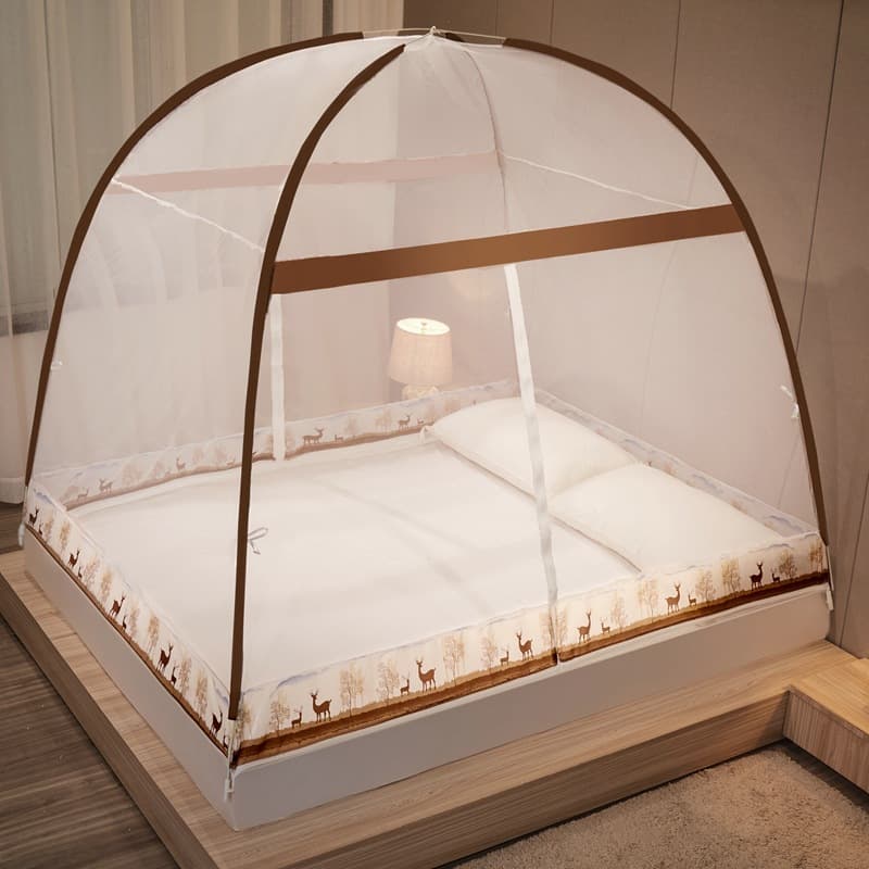 Cross-Border Trade Mosquito Net Yurt Integrated Foldable Double Door Export Tent