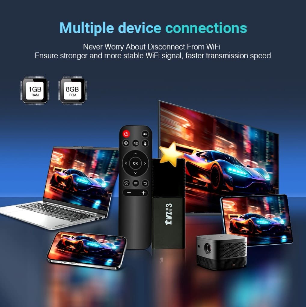 New export product: TVR3TVBOX portable network video player, TV set-top box, home use, Android, cross-border 4K.