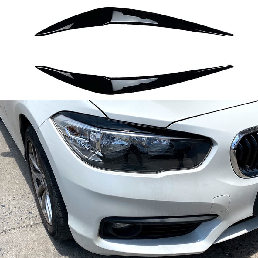 Compatible with BMW 1 Series F20 Later Model 118i 120i 2015-2019 Front Headlight Eyebrow Car Sticker Exterior Modification