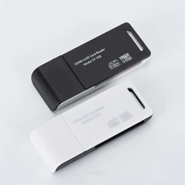 Manufacturer wholesale 368 card reader USB2.0 high-speed two-in-one computer mobile phone camera TF SD external card reader