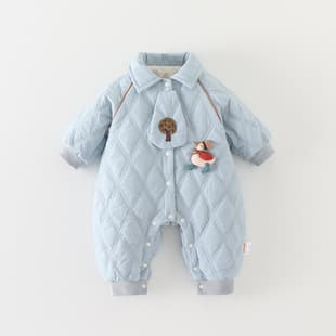 Baby Cotton Padded Jumpsuit Infant Winter Jacket Newborn Clothes Autumn Winter Thickened Outdoor Wear Wholesale