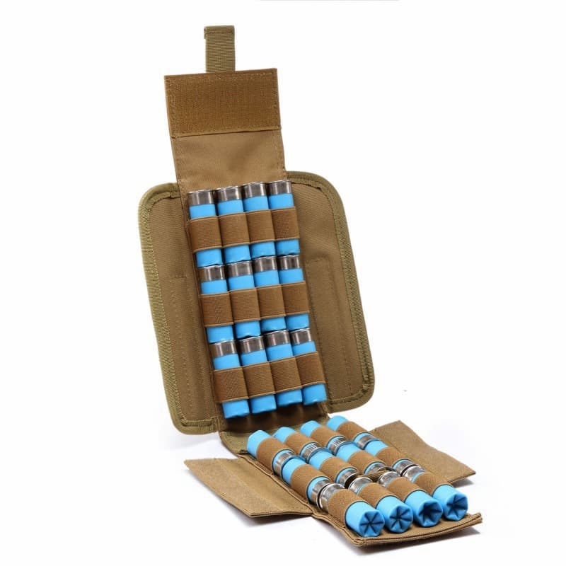 Amazon 12G Shotgun Tactical Ammo Pouch Hunting Shotgun Shell Storage Bag Field Portable Outdoor 25-Round Pouch