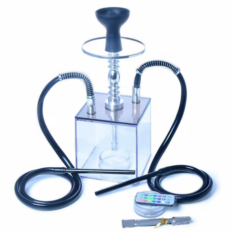 Cross-border supply hookah factory acrylic double hookah plastic hookah shisha