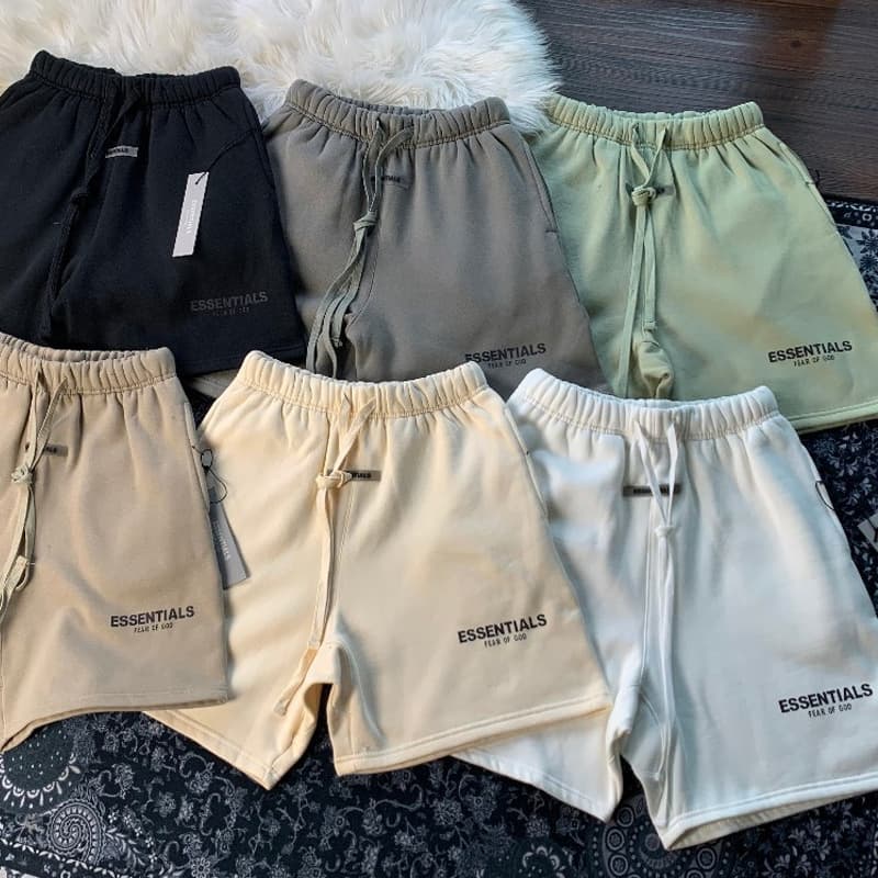FOG New Multi-Line Shorts ESSENTIALS Cotton Sports Shorts Casual Five-Point Pants Street Fashion Loose High Street