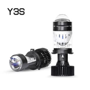 New Tri-Color Lens H4 Car LED Headlight Y3S Laser Lens LED Headlight Universal for Cars and Motorcycles