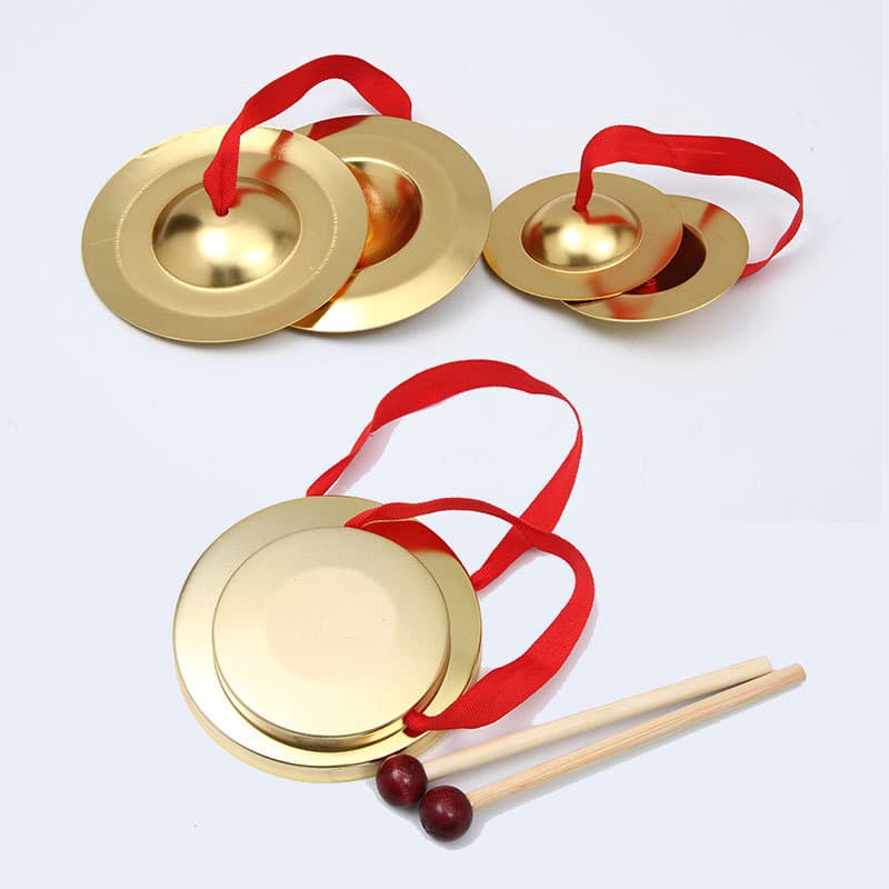 Mini Gong and Cymbal Set for Children, Baby Birthday Enlightenment Gong, Grasping Ceremony Gong, Smart Drum, Factory Wholesale