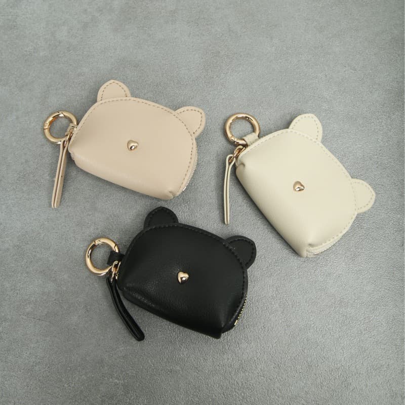 Exported to Japan foreign trade leather coin purse cute portable headphone key storage bag hangable mini wallet