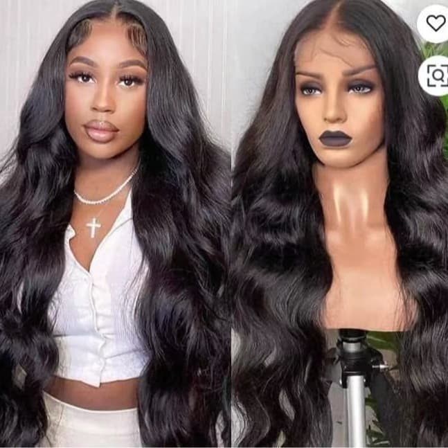 Front Lace Wig Women Long Hair Middle Part Long Curly Natural Fluffy Daily Full Wig