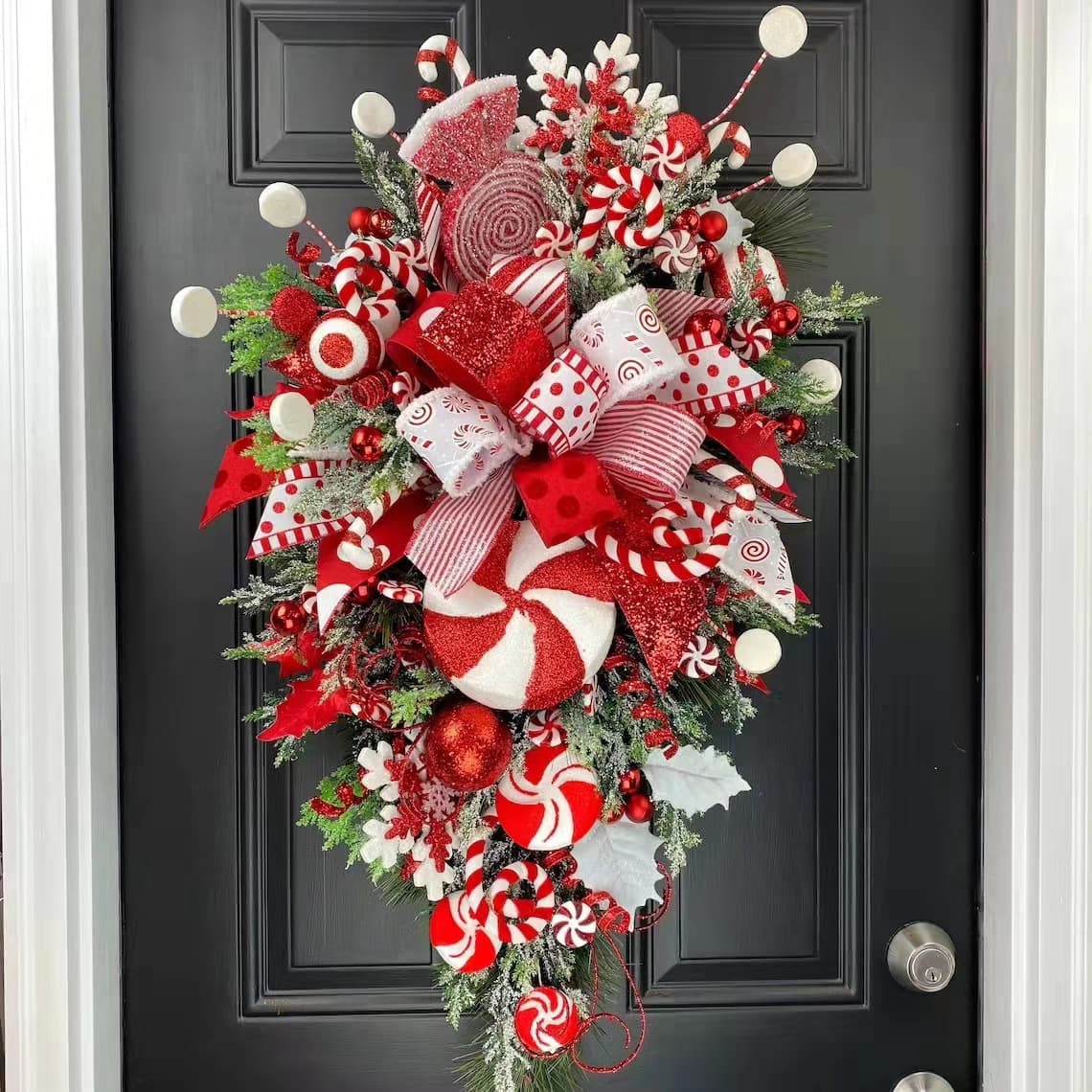 Cross-border independent station Christmas wreath hot sale Christmas decorations Grinch Christmas thief wreath pendant