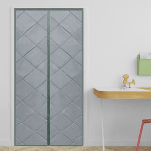 Thick Cotton Door Curtain for Winter Warmth and Windproof, Home Insulation and Soundproofing, Magnetic Closure, Rural Winter Thermal Protection