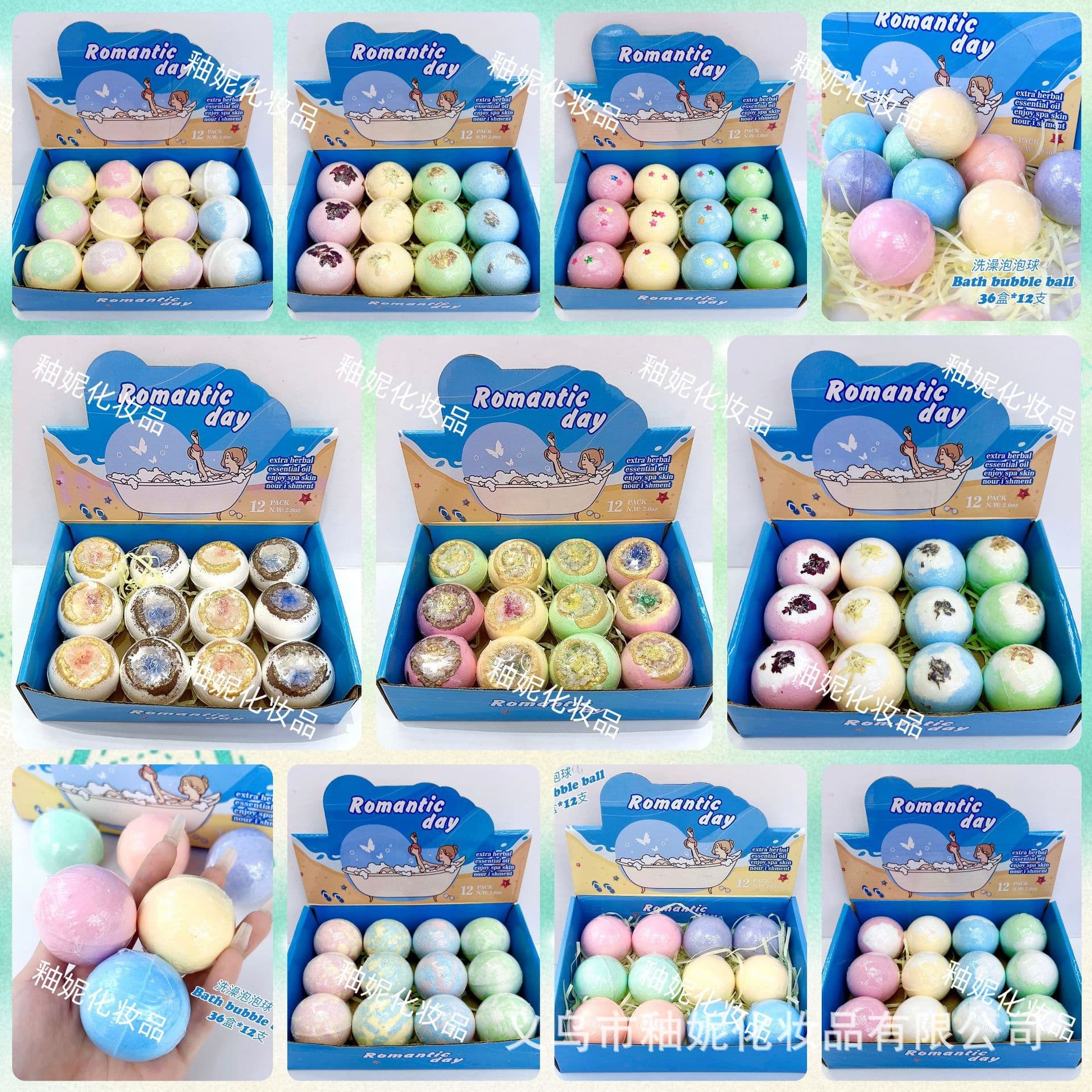 Round Cornucopia Bath Salt Balls, Bubble Bath Bombs, Fragrance Essential Oil Bubbles, Floating Balls, Aromatherapy Bath Bombs
